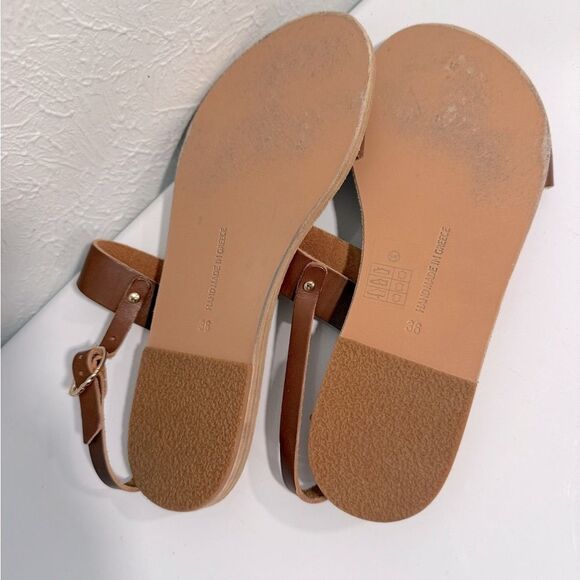 Ancient Greek Sandals Clio Brown Leather Sandals Size 36 US 6 VGUC - Picture 6 of 7